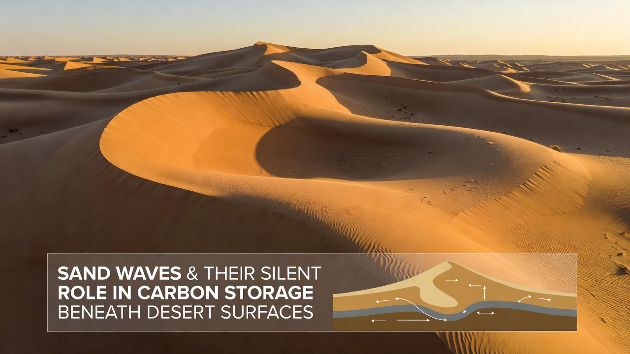 Sand Waves Beneath Desert Surfaces: Their Contribution to Global Carbon Storage